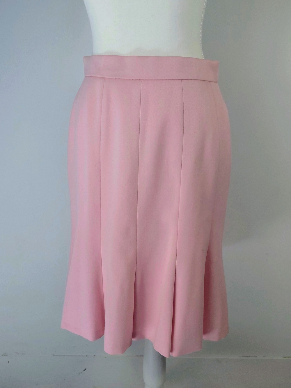 Escada Soft Pink Midi Flared Skirt S